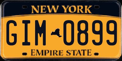 NY license plate GIM0899