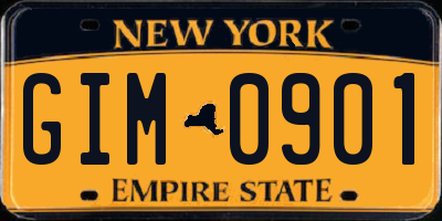 NY license plate GIM0901