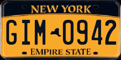 NY license plate GIM0942