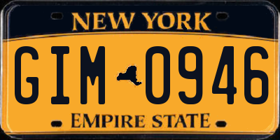 NY license plate GIM0946