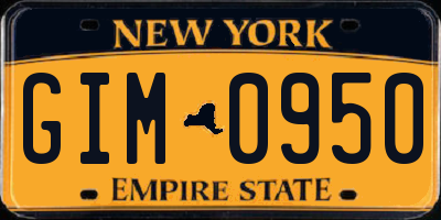 NY license plate GIM0950
