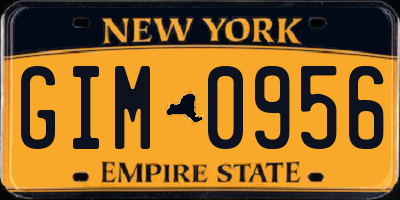 NY license plate GIM0956