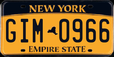 NY license plate GIM0966