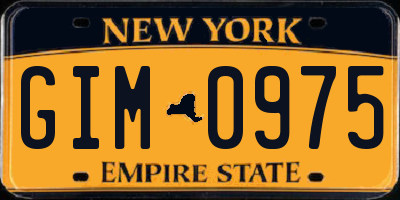 NY license plate GIM0975