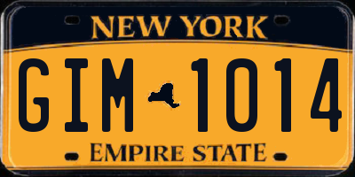 NY license plate GIM1014
