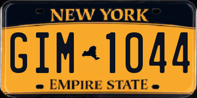 NY license plate GIM1044