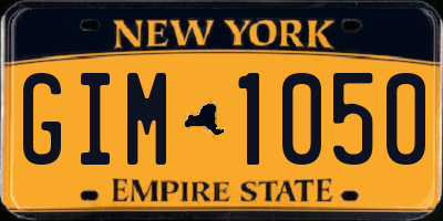 NY license plate GIM1050