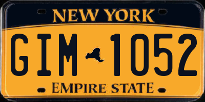 NY license plate GIM1052