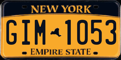 NY license plate GIM1053