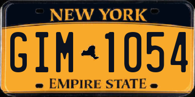 NY license plate GIM1054