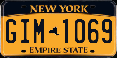 NY license plate GIM1069