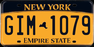 NY license plate GIM1079
