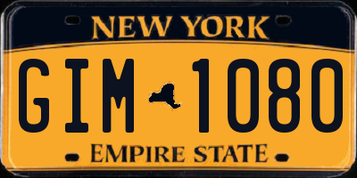 NY license plate GIM1080
