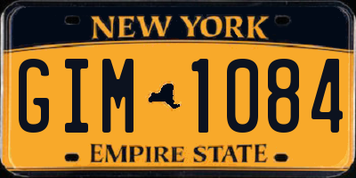 NY license plate GIM1084