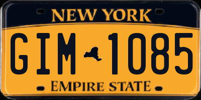 NY license plate GIM1085