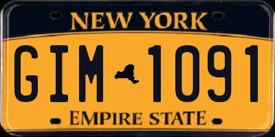 NY license plate GIM1091