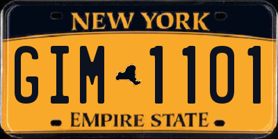 NY license plate GIM1101