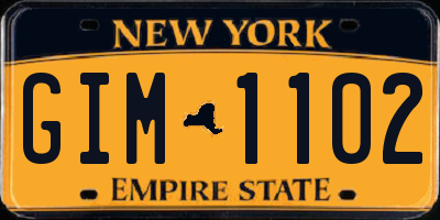 NY license plate GIM1102