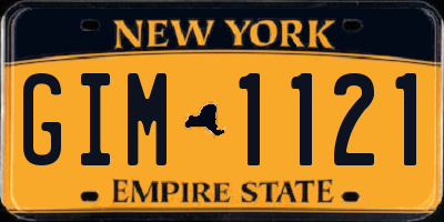 NY license plate GIM1121
