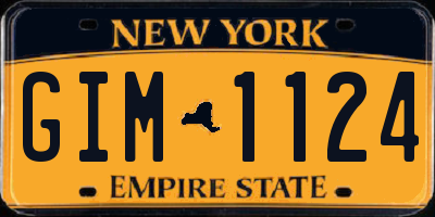 NY license plate GIM1124