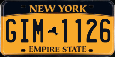 NY license plate GIM1126