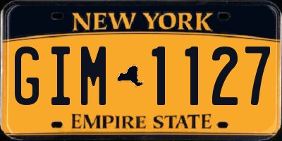 NY license plate GIM1127