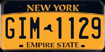 NY license plate GIM1129