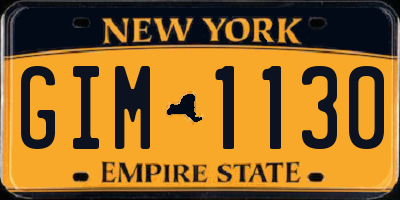 NY license plate GIM1130