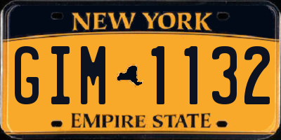 NY license plate GIM1132