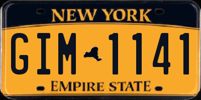 NY license plate GIM1141