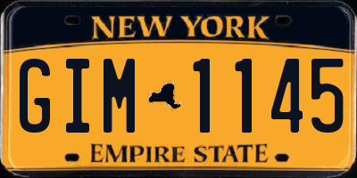 NY license plate GIM1145