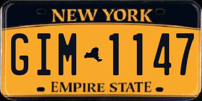 NY license plate GIM1147
