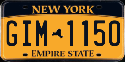 NY license plate GIM1150