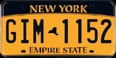 NY license plate GIM1152
