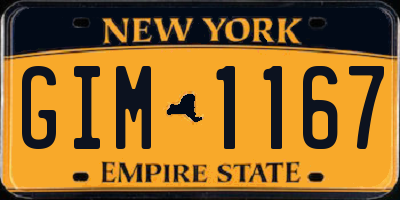 NY license plate GIM1167