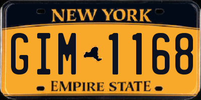 NY license plate GIM1168