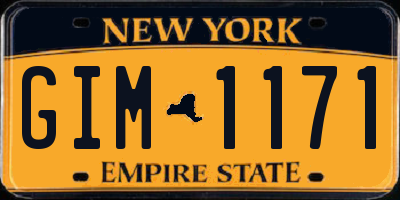 NY license plate GIM1171