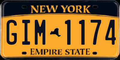 NY license plate GIM1174