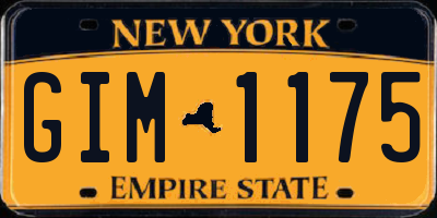 NY license plate GIM1175