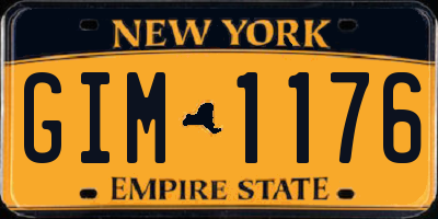 NY license plate GIM1176