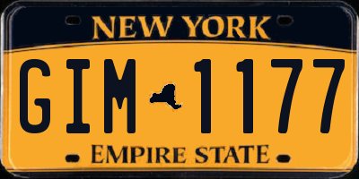 NY license plate GIM1177