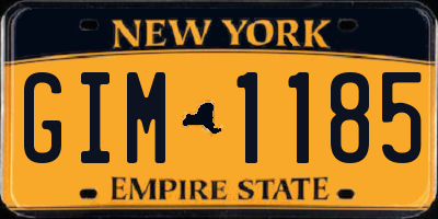 NY license plate GIM1185
