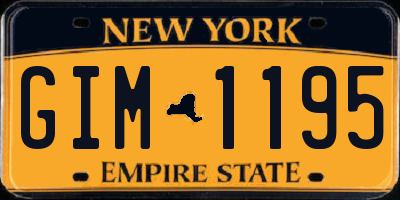 NY license plate GIM1195