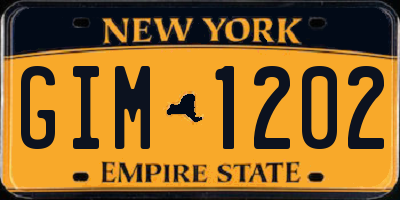 NY license plate GIM1202