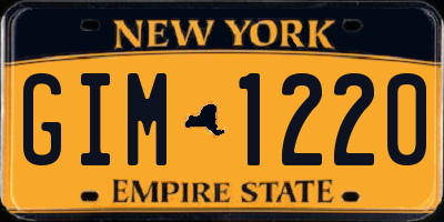 NY license plate GIM1220