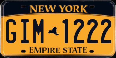 NY license plate GIM1222