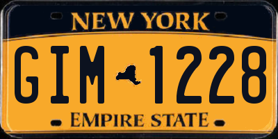 NY license plate GIM1228