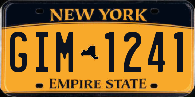 NY license plate GIM1241