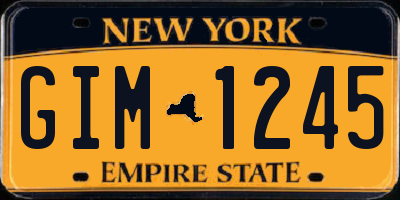 NY license plate GIM1245