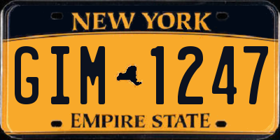 NY license plate GIM1247